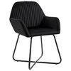 vidaXL Dining Chairs 2 pcs Black Velvet
