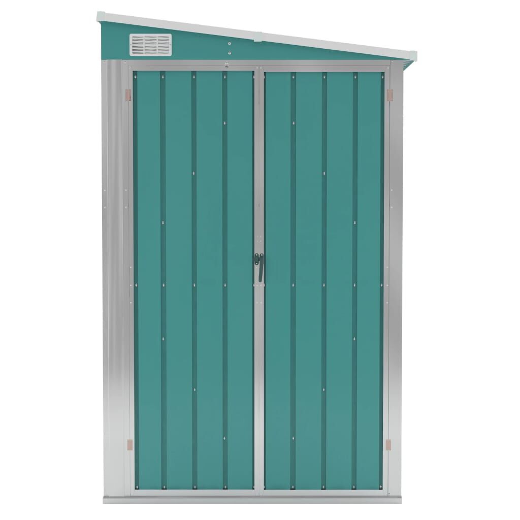 vidaXL Wall-mounted Garden Shed Green 118x100x178 cm Galvanised Steel