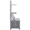 vidaXL Storage Box with Trellis Grey 99x55x160 cm Solid Acacia Wood