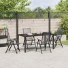 vidaXL Garden Dining Set 5 pcs Anthracite Powder-Coated Steel