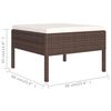vidaXL 6 Piece Garden Lounge Set with Cushions Poly Rattan Brown