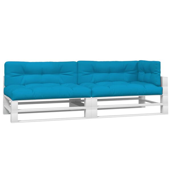 vidaXL Pallet Cushions 5 pcs Blue Fabric