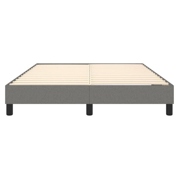 vidaXL Bed Frame without Mattress Dark Grey Double Fabric