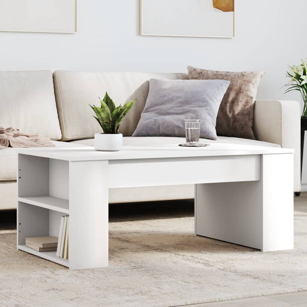 vidaXL Coffee Table White 102x55x42 cm Engineered Wood