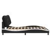 vidaXL Bed Frame without Mattress "Hvar" Black and White 183x213 cm Faux Leather