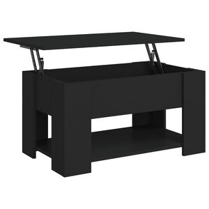 vidaXL Coffee Table Black 79x49x41 cm Engineered Wood