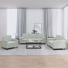 vidaXL 3 Piece Sofa Set with Pillows Light Grey Velvet