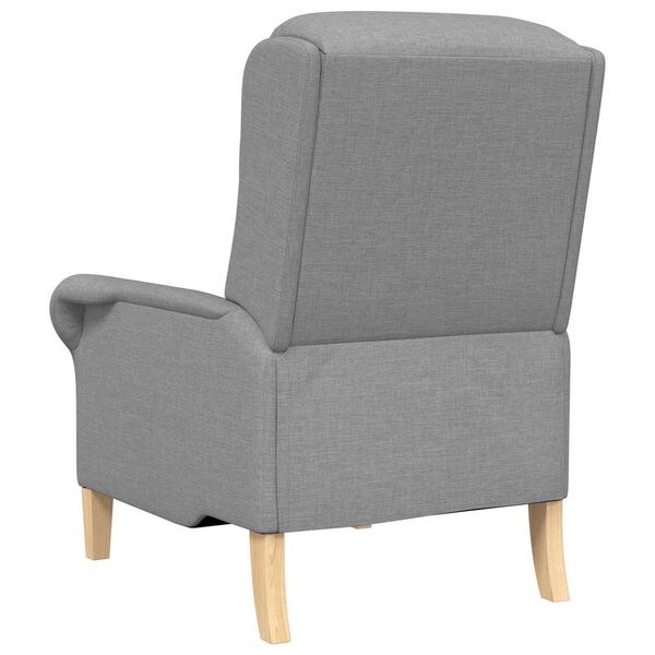 vidaXL Modern Armchair Light grey Polyester fabric, Wood Medium