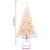 vidaXL Artificial Christmas Tree with Iridescent Tips White 120 cm PVC