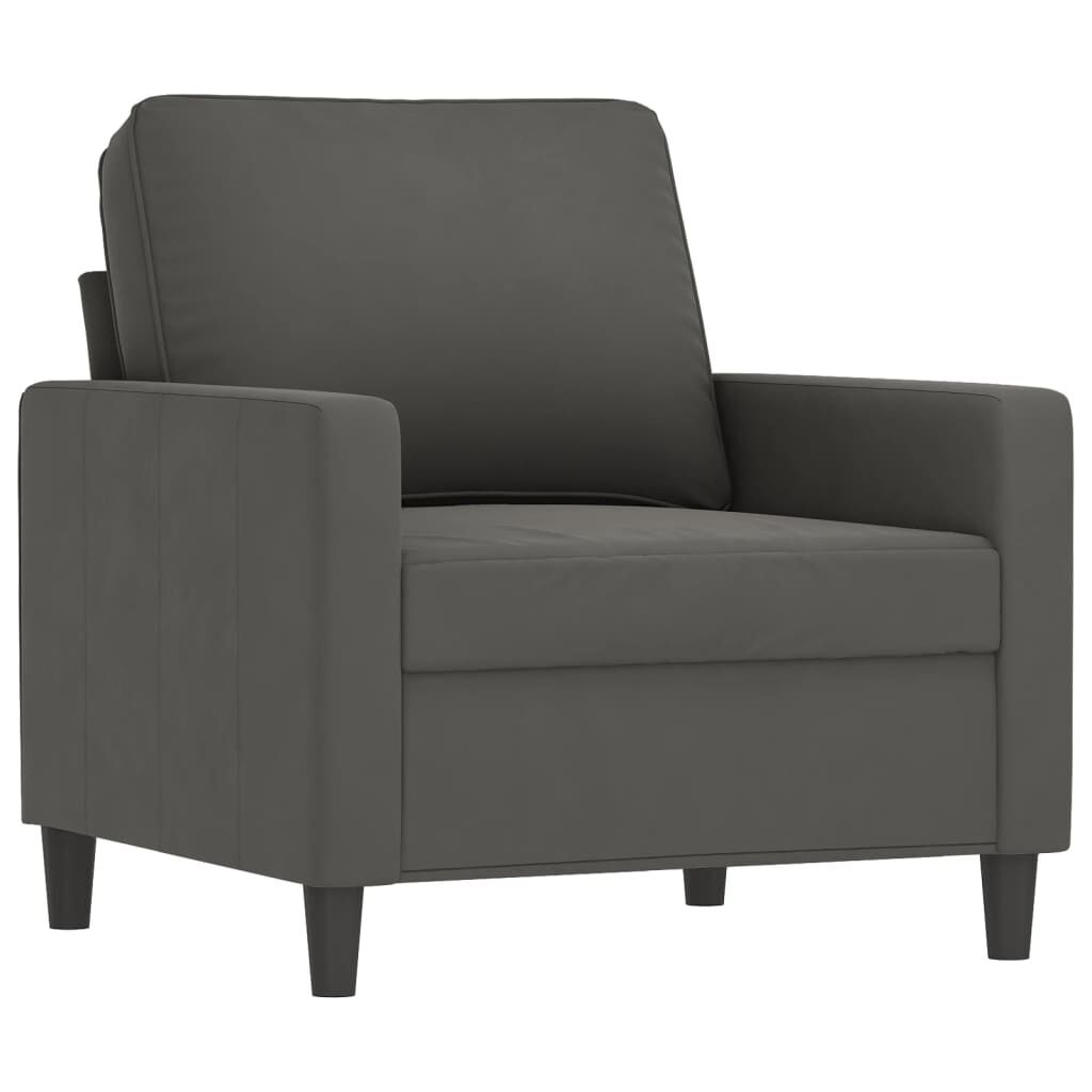 vidaXL 2-Seater Sofa Light Grey 120 cm Velvet