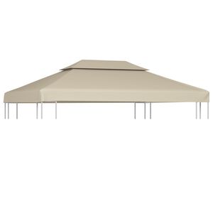 vidaXL Gazebo Cover Canopy Replacement 310 g / m&sup2; Beige 3 x 4 m