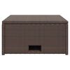 vidaXL 4 Piece Garden Lounge Set with Cushions Poly Rattan Brown