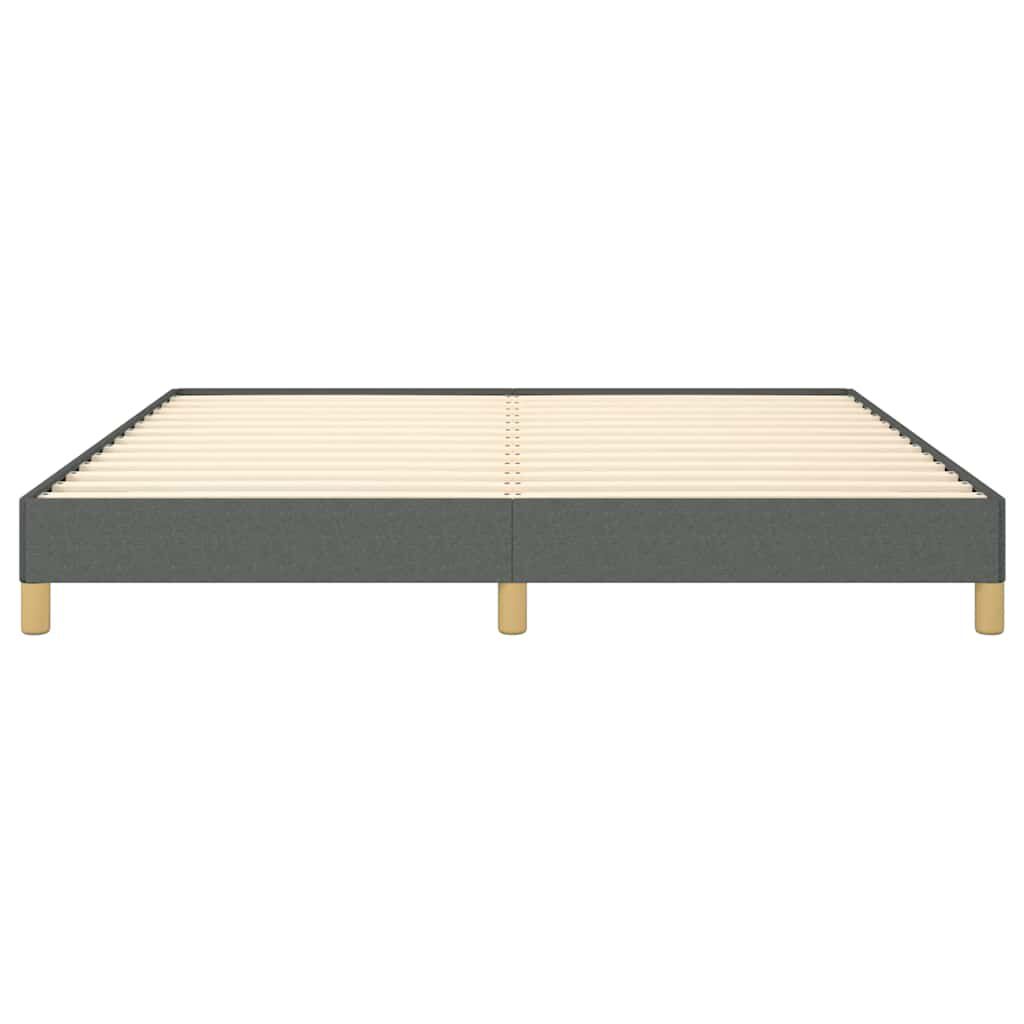 vidaXL Bed Frame without Mattress Dark Grey 193x203 cm King Fabric