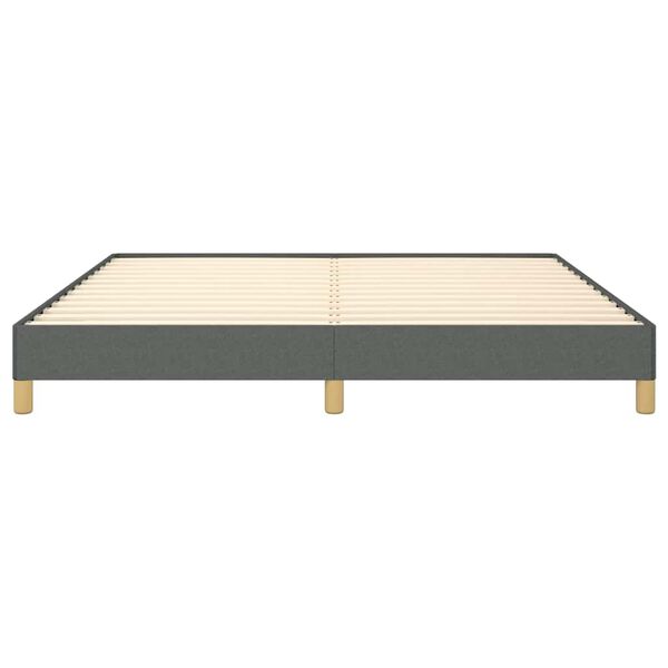 vidaXL Bed Frame without Mattress Dark Grey 193x203 cm King Fabric