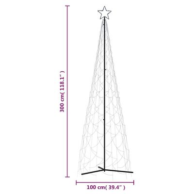 vidaXL Christmas Cone Tree Blue 500 LEDs 100x300 cm