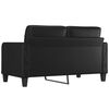 vidaXL 2-Seater Sofa Black 140 cm Faux Leather