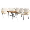 vidaXL Garden Sofa Set 2 pcs Natural Poly Rattan