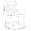 vidaXL Rocking Chair with Cushions Solid Wood Acacia