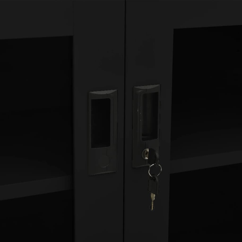 vidaXL Office Cabinet Black 90x40x70 cm Steel