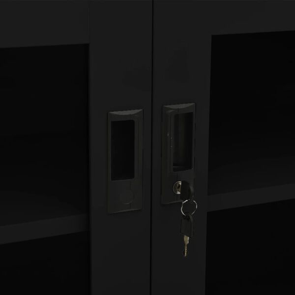 vidaXL Office Cabinet Black 90x40x70 cm Steel