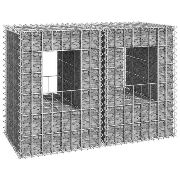 vidaXL Gabion Basket Posts 2 pcs 40x40x60 cm Iron