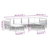 vidaXL 7 Piece Garden Lounge Set with Cushions Anthracite Poly Rattan