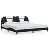 vidaXL Bed Frame "Viana" without Mattress Black and White 193x203 cm Faux Leather