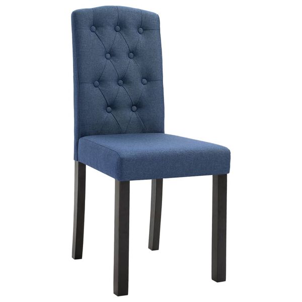 vidaXL Dining Chairs 4 pcs Blue Fabric