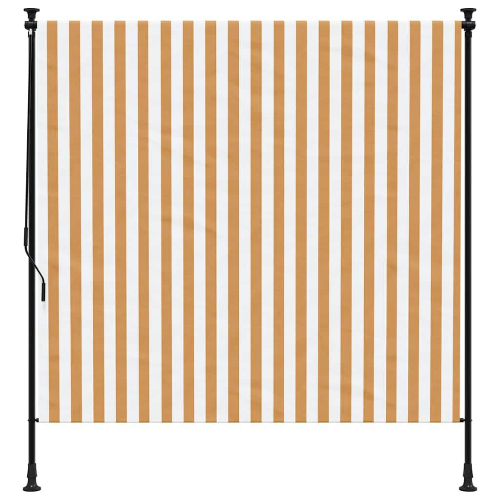vidaXL Outdoor Roller Blind Orange and White 150x270 cm Fabric&Steel
