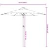 vidaXL Garden Parasol with Steel Pole White 225x225x212 cm