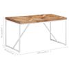 vidaXL Dining Table 140x70x76 cm Solid Acacia and Mango Wood