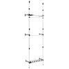 vidaXL Telescopic Wardrobe System with Rods and Shelf Aluminium