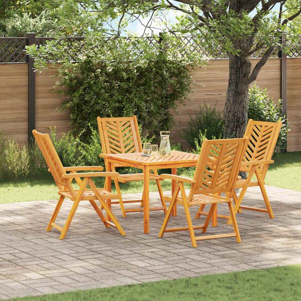 vidaXL Garden Chair 4 pcs Brown 57 x 72 x 109 cm Solid Acacia Wood
