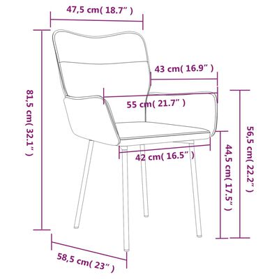 vidaXL Dining Chairs 2 pcs Cream Velvet