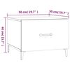 vidaXL Coffee Table with Metal Legs 2 pcs Sonoma Oak 50x50x40 cm