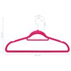 vidaXL 100 pcs Clothes Hanger Set Anti-slip Pink Velvet