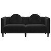 vidaXL Sofa with Cushions 2-Seater Black Velvet