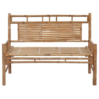 vidaXL Garden Bench with Cushion 120 cm Bamboo