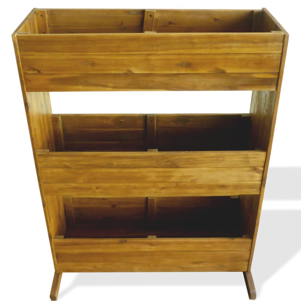 vidaXL 3-Tier Garden Raised Bed Solid Acacia Wood