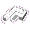 vidaXL 11 Piece Garden Lounge Set with Cushions Poly Rattan Dark Grey
