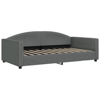 vidaXL Daybed with Trundle without Mattress Dark Grey 100x190 cm