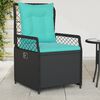vidaXL Reclining Garden Chairs 2 pcs Black Poly Rattan