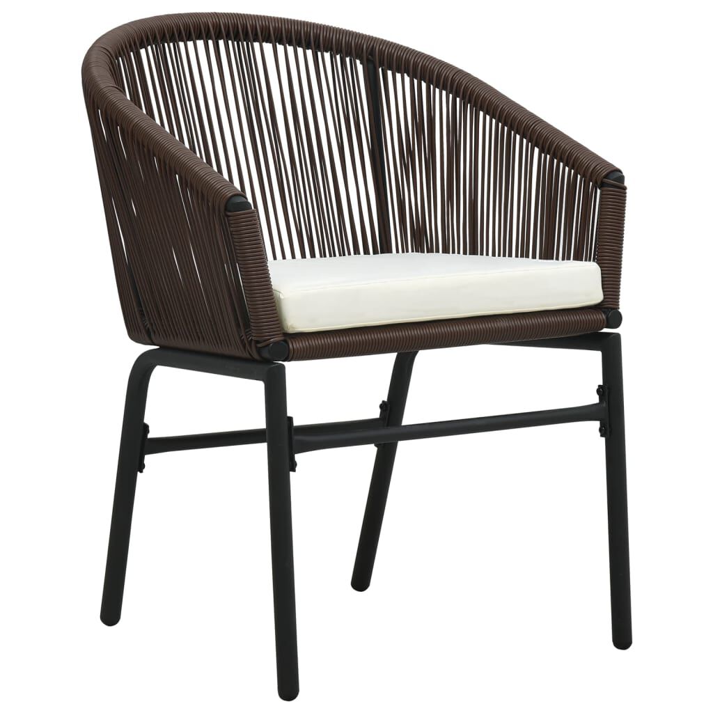 vidaXL 3 Piece Garden Dining Set Brown