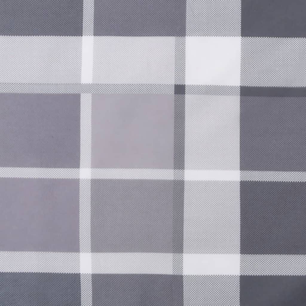 vidaXL Sun Lounger Cushion Grey Check Pattern 200x60x3cm Oxford Fabric