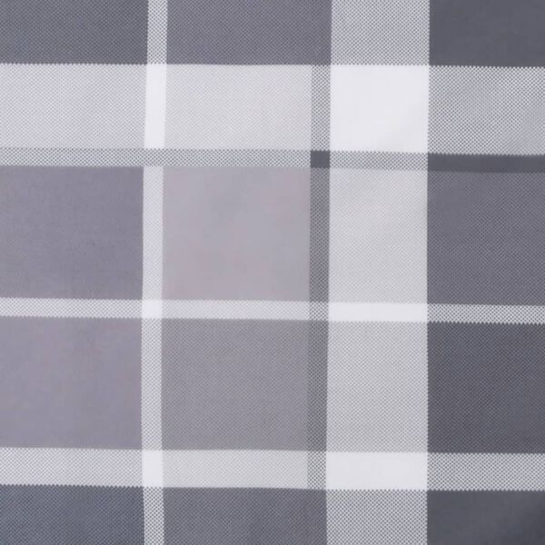 vidaXL Sun Lounger Cushion Grey Check Pattern 200x60x3cm Oxford Fabric