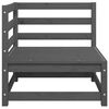 vidaXL 3 Piece Garden Lounge Set Grey Solid Pinewood
