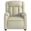 vidaXL Electric Massage Recliner Chair Cream Faux Leather
