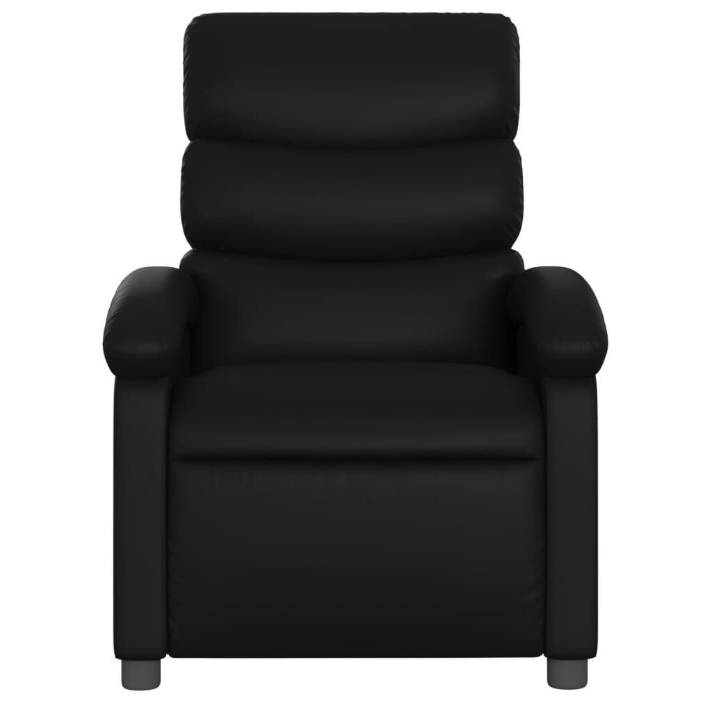 vidaXL Massage Recliner Chair Black Faux Leather