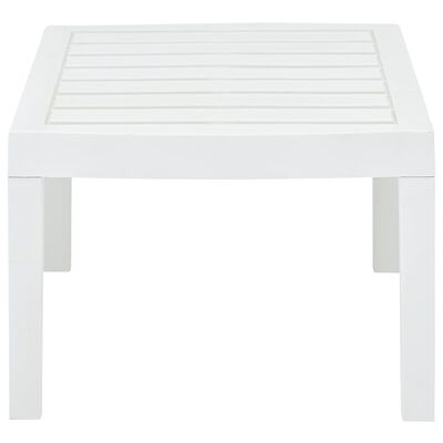 vidaXL Garden Table White 78x55x38 cm Plastic