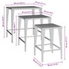 vidaXL Garden Nesting Tables 3 pcs Brown Poly Rattan